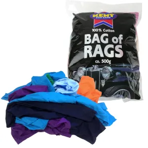 500g Cotton Cleaning Rags, Car Care, Dusting, Polishing, Mechanics Etc