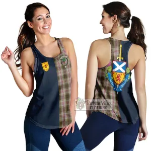 Anderson Dress Tartan Women's Racerback Tanks Alba with Scottish Lion Royal Arm Half Style