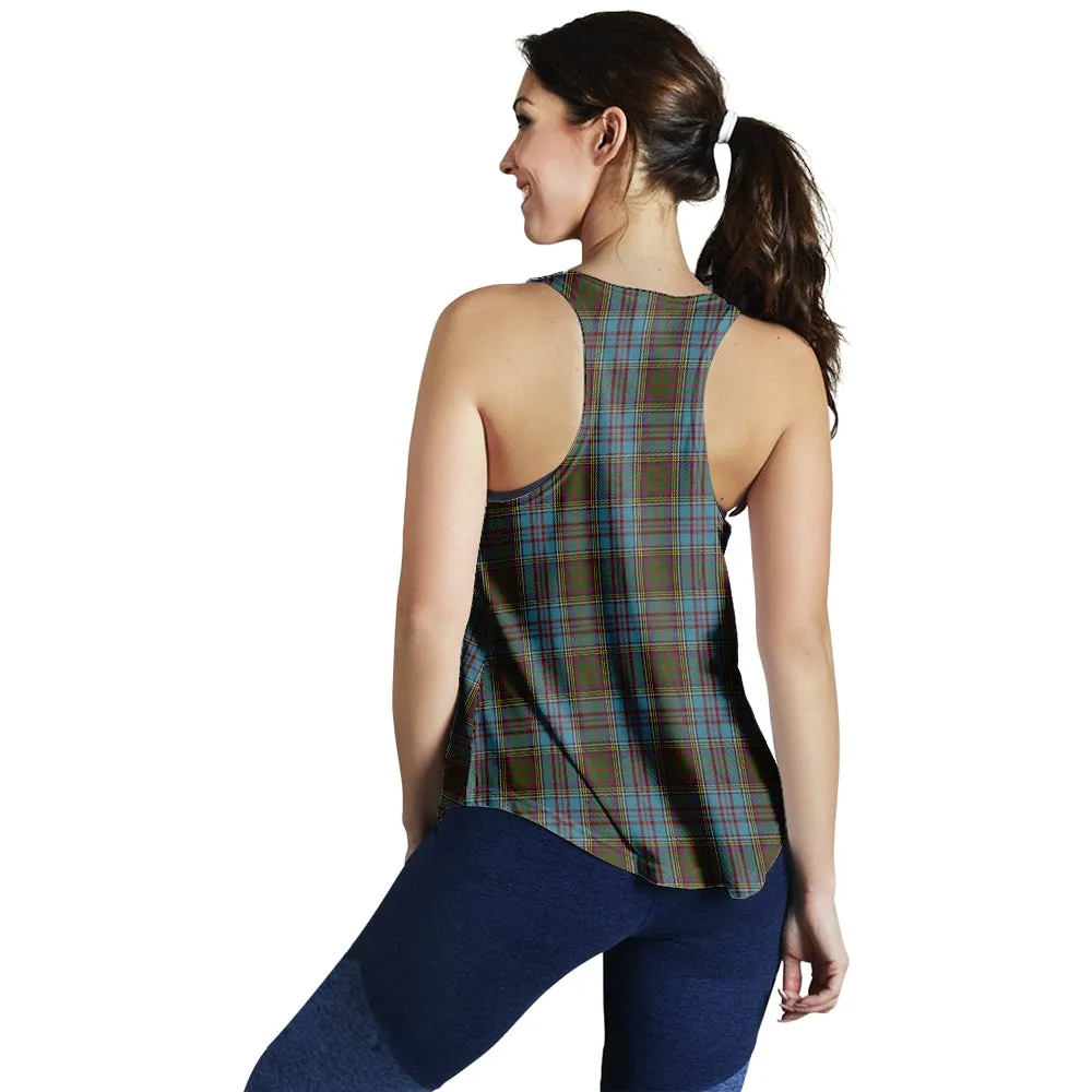 Anderson Tartan Women Racerback Tanks with Family Crest