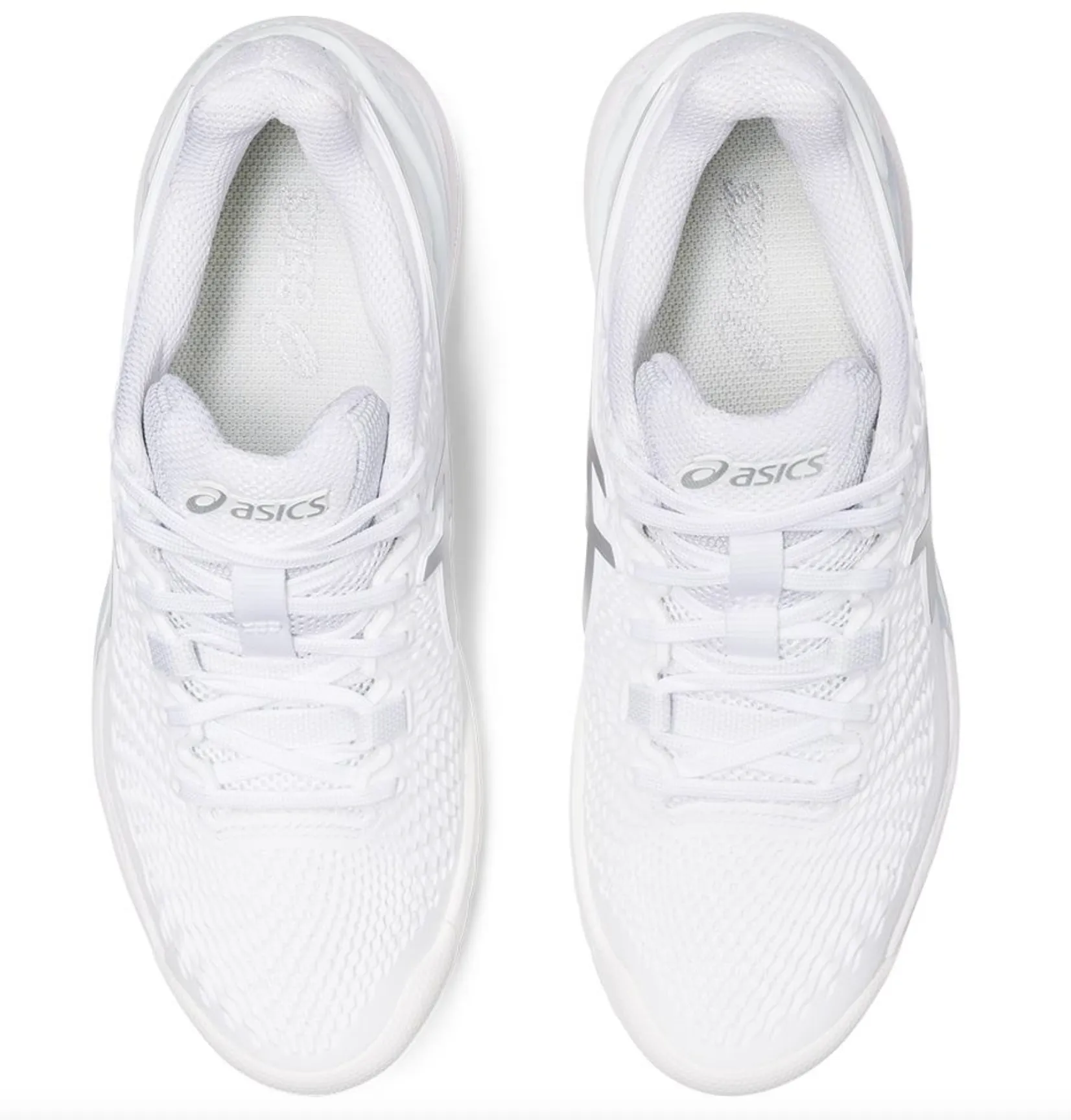 Asics Womens Gel Resolution 9 -White/Pure Silver (1042A208-100)