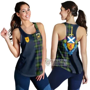 Bailey Modern Tartan Women's Racerback Tanks Alba with Scottish Lion Royal Arm Half Style