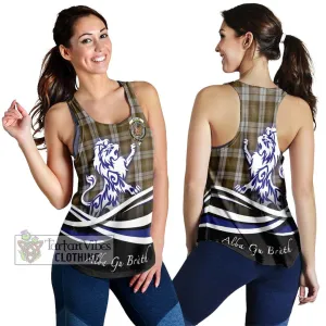 Baillie Dress Tartan Women's Racerback Tanks with Alba Gu Brath Regal Lion Emblem