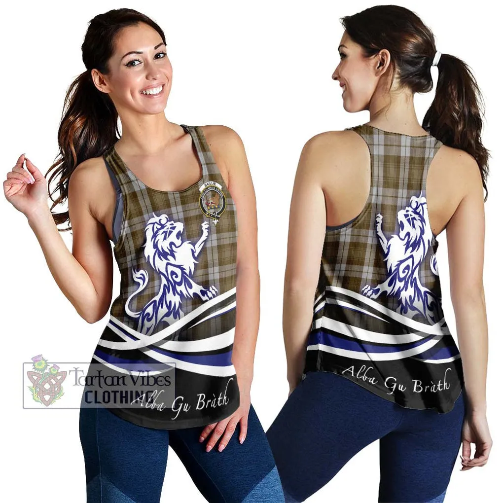 Baillie Dress Tartan Women's Racerback Tanks with Alba Gu Brath Regal Lion Emblem