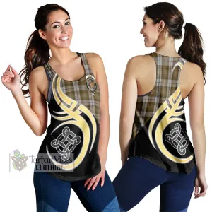 Baillie Dress Tartan Women's Racerback Tanks with Family Crest and Celtic Symbol Style