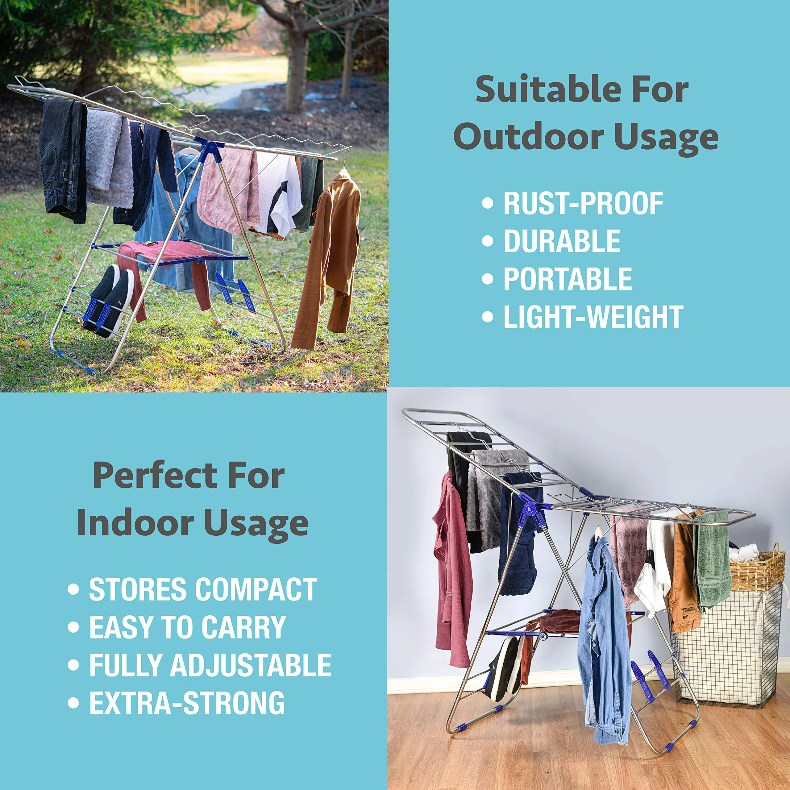 Bartnelli Laundry Drying Rack for Clothes
