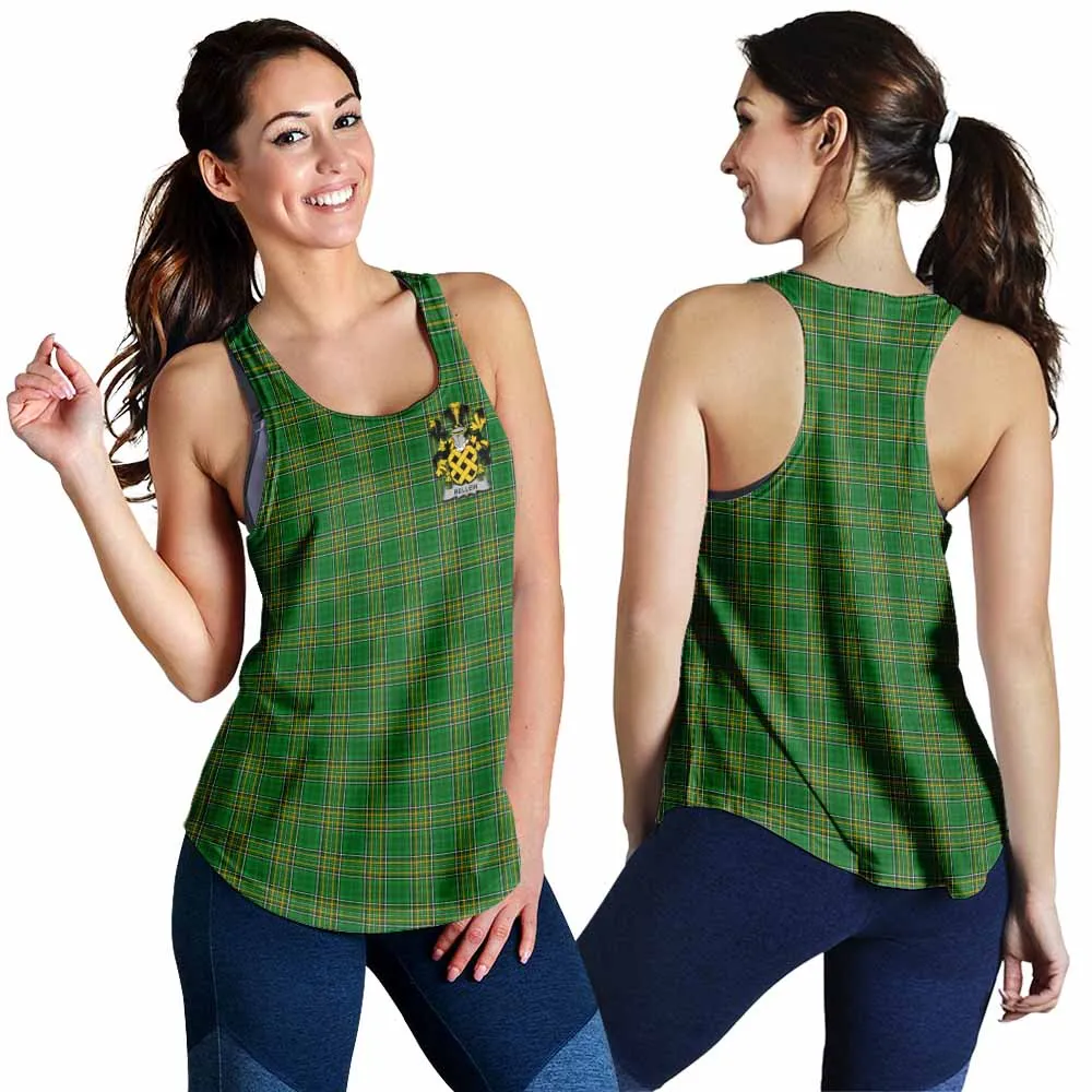 Bellew Irish Clan Tartan Women's Racerback Tanks with Coat of Arms