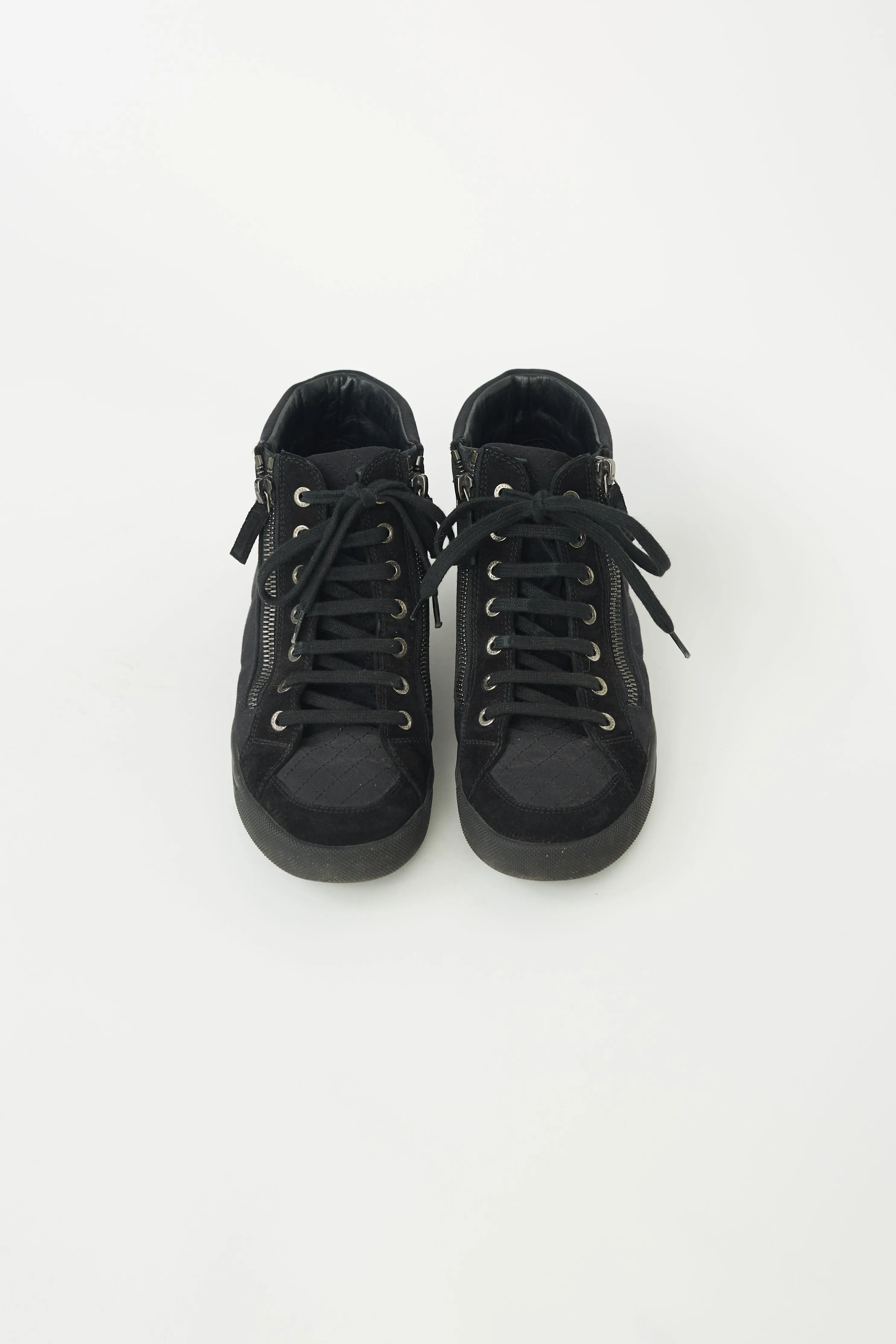 Black Canvas Hi-Top Sneaker