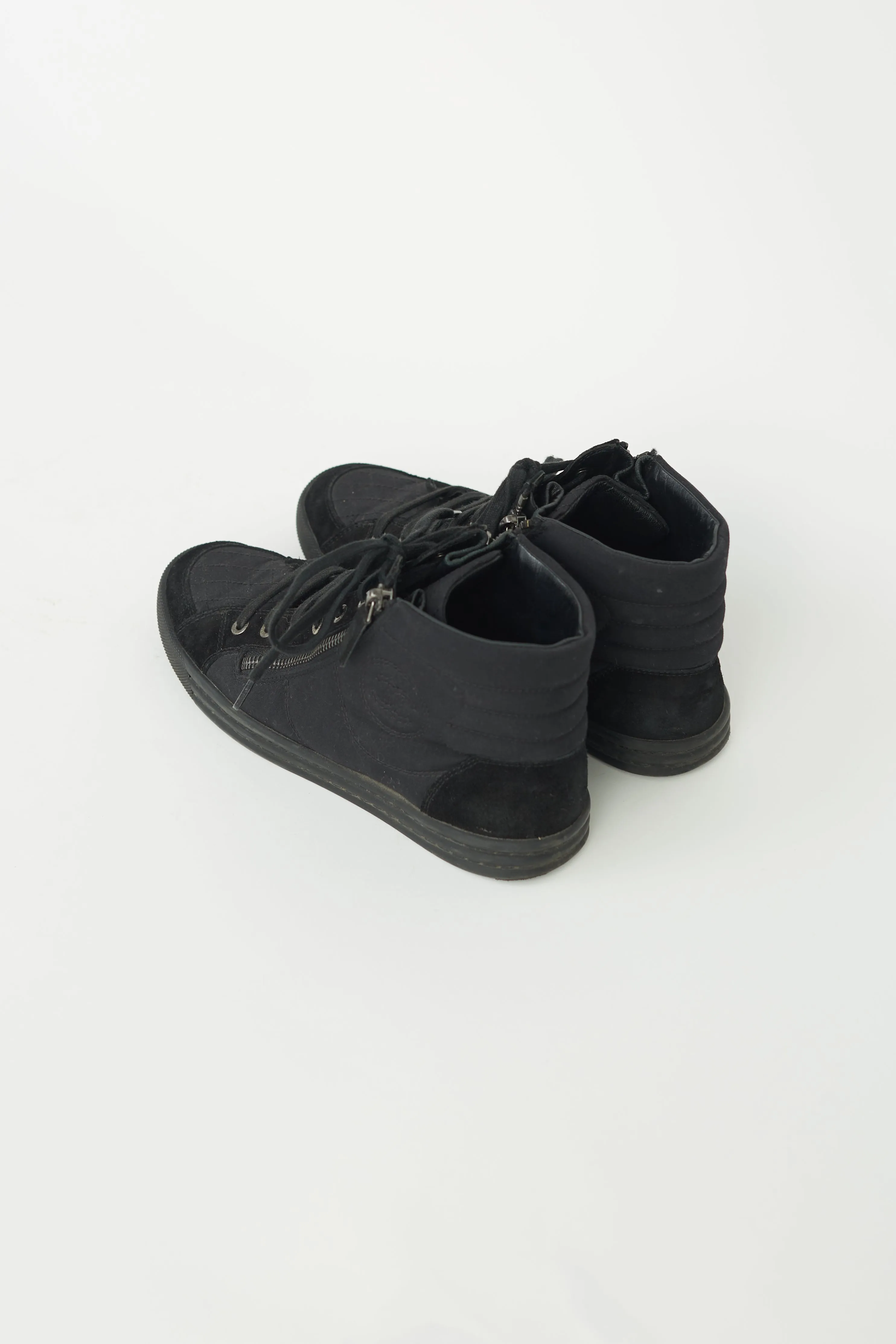 Black Canvas Hi-Top Sneaker