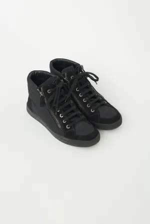 Black Canvas Hi-Top Sneaker