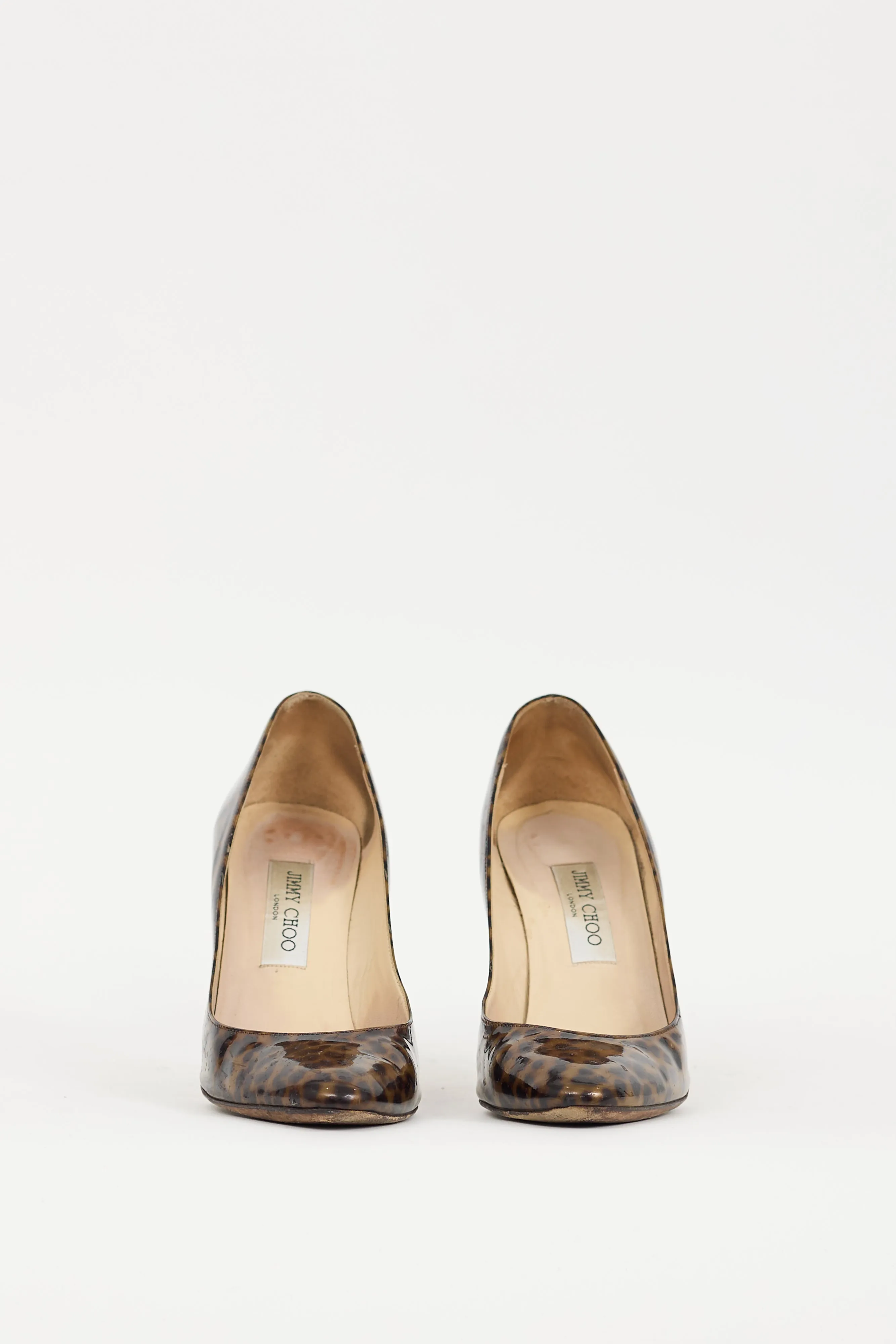 Brown & Black Patent Leather Gilbert Printed Heel