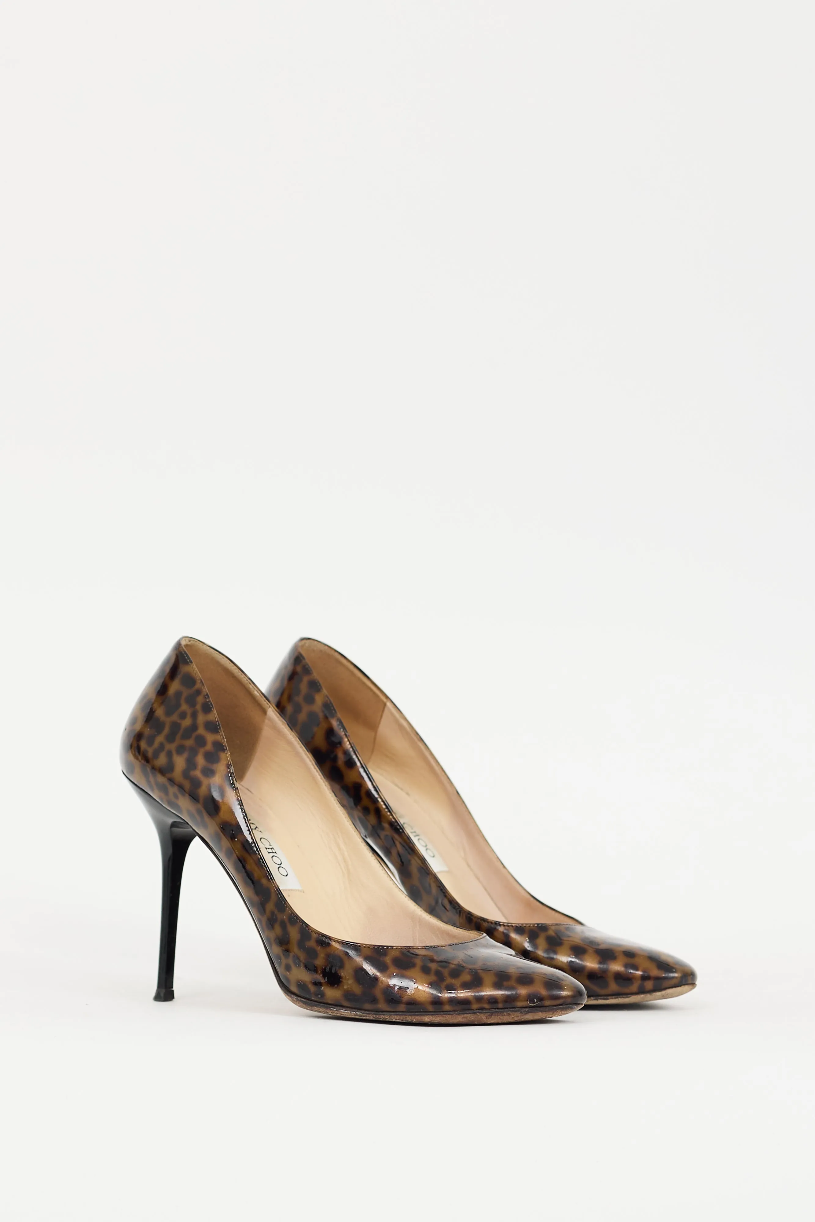 Brown & Black Patent Leather Gilbert Printed Heel