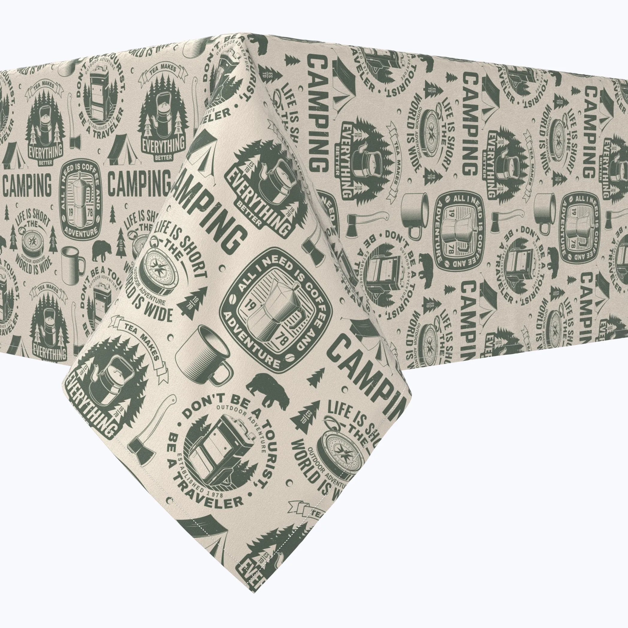 Camping Adventure Cotton Rectangles