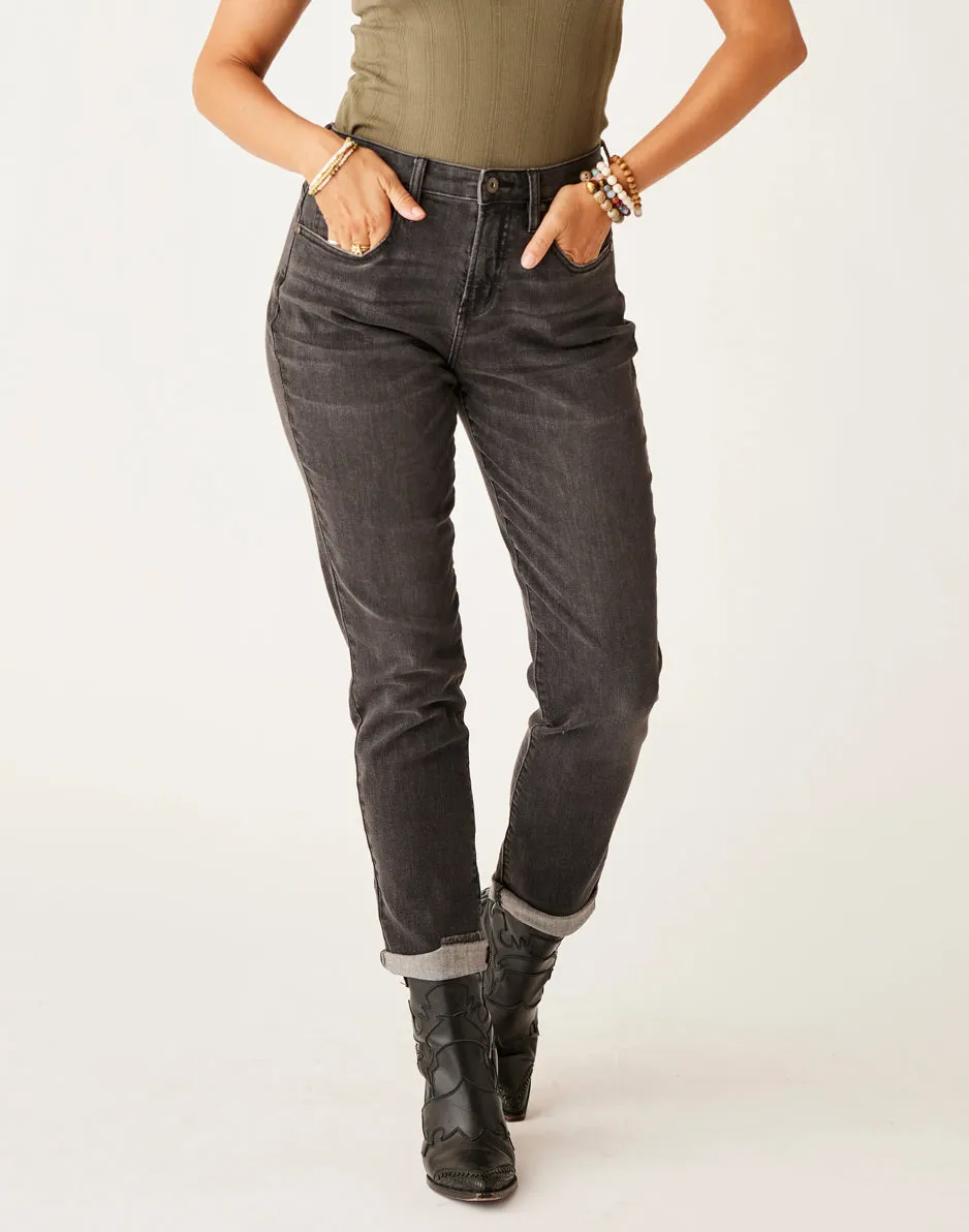 Carson Hi Rise Jean: Washed Black