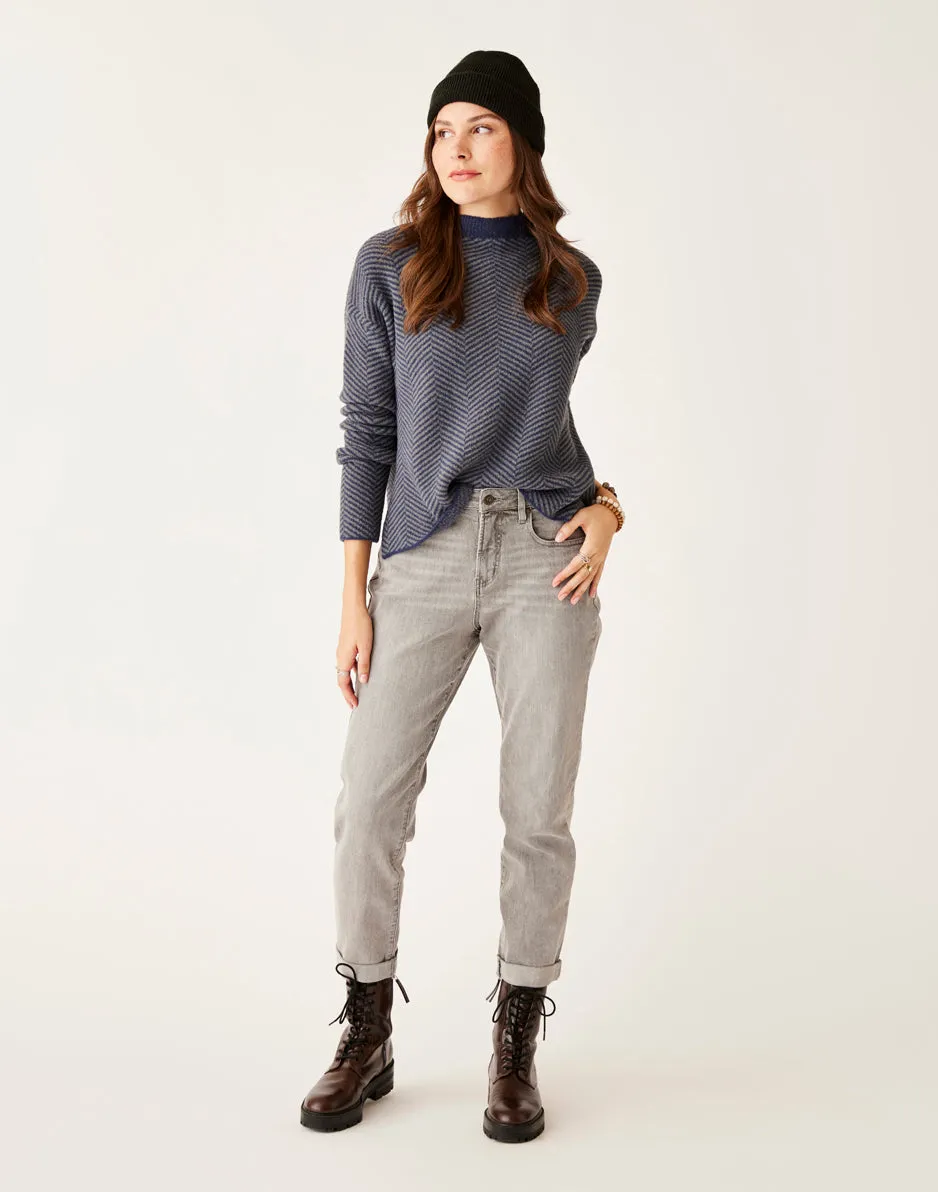 Carson Hi Rise Jean: Washed Grey
