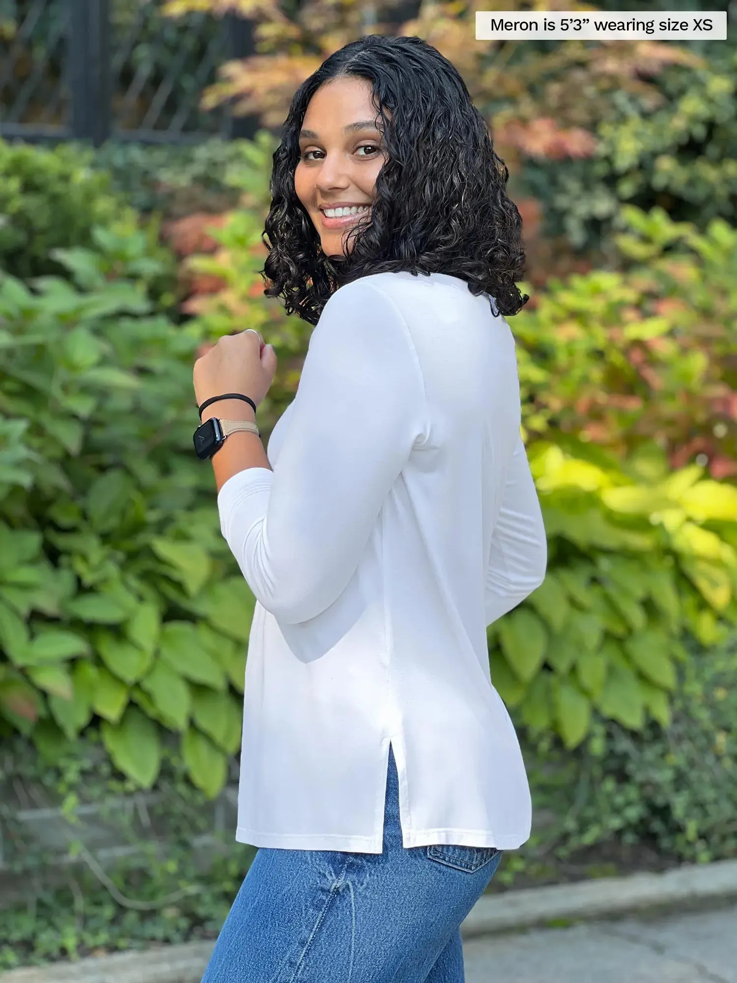 Chris 3/4 sleeve scoop neck top