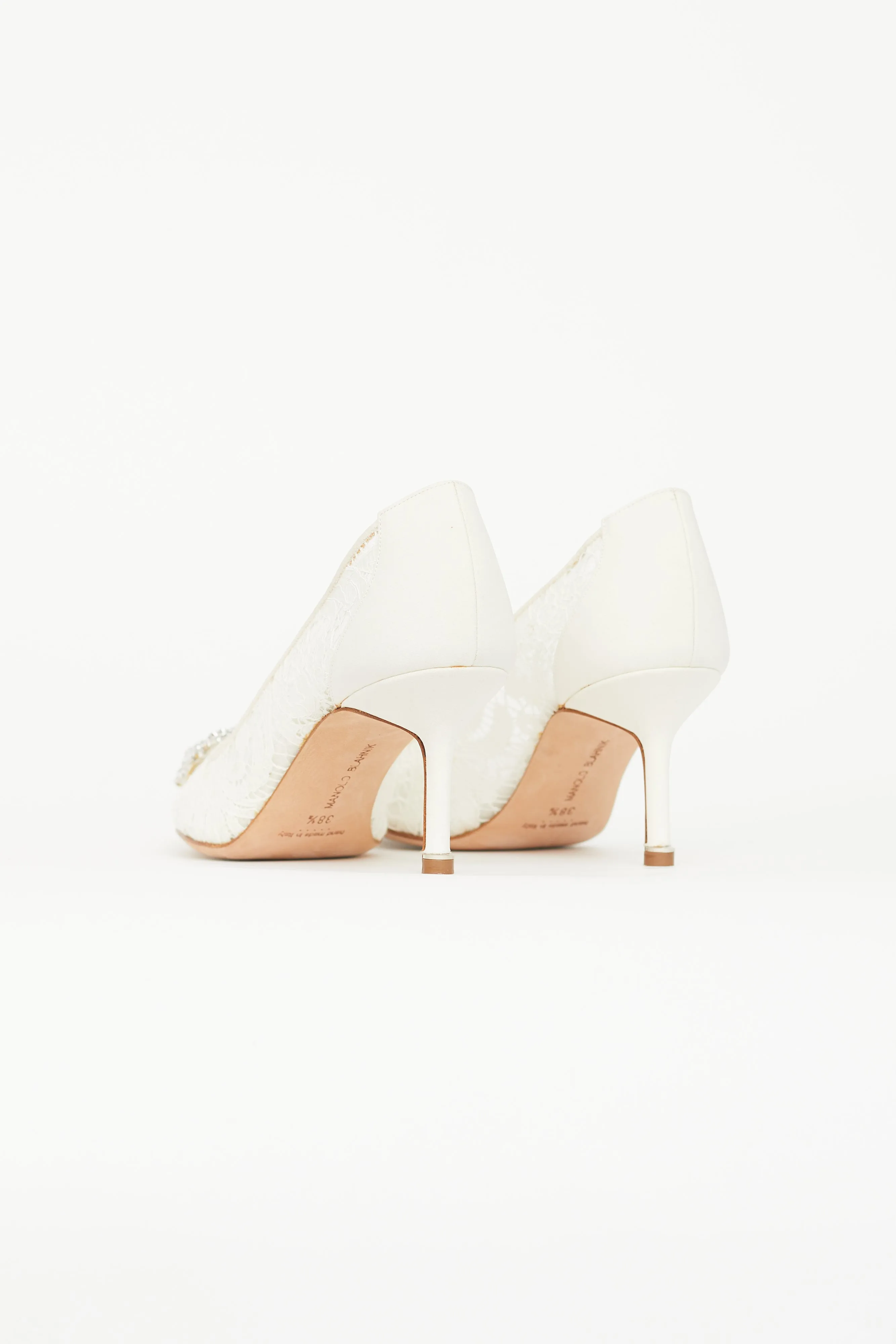 Cream Hangisi Lace & Crystal Heel
