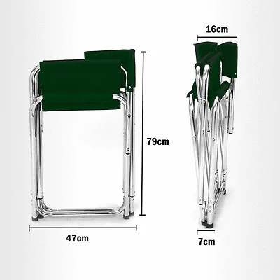Directors Aluminium Folding Chair Camping Picnic Director Fishing Foldable - green