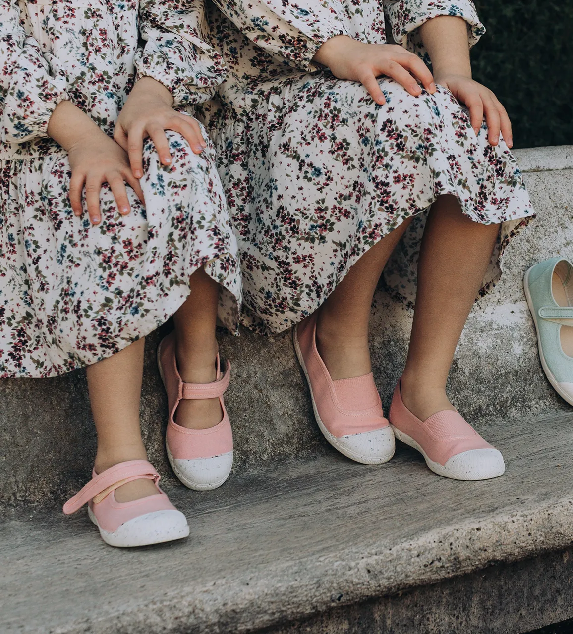 ECO-friendly Canvas Mary Jane Sneakers in Peach by childrenchic