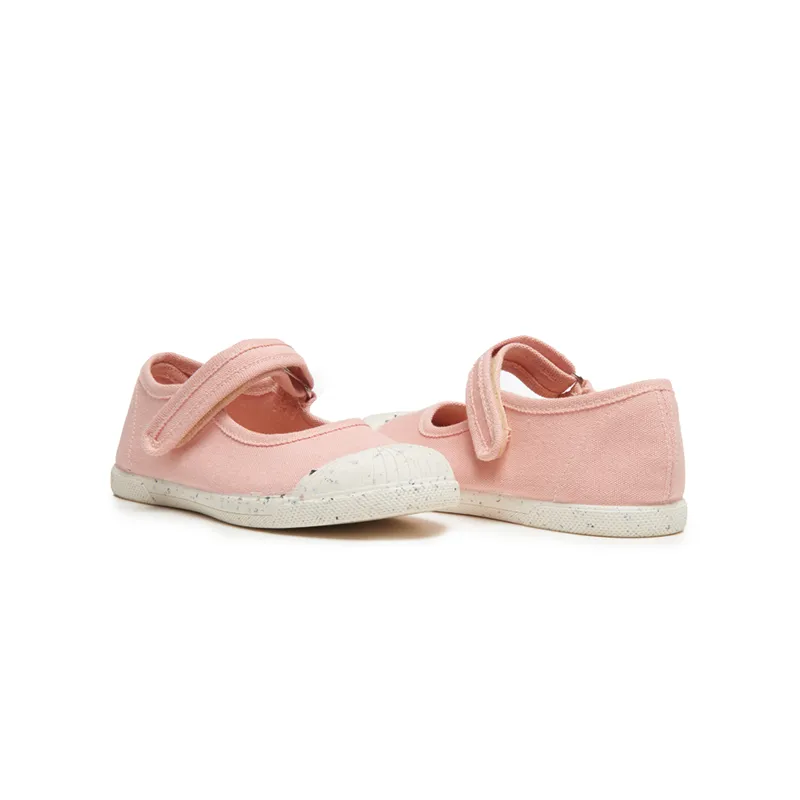 ECO-friendly Canvas Mary Jane Sneakers in Peach by childrenchic