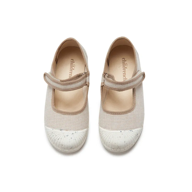 ECO-friendly Canvas Mary Jane Sneakers in Stripes by childrenchic