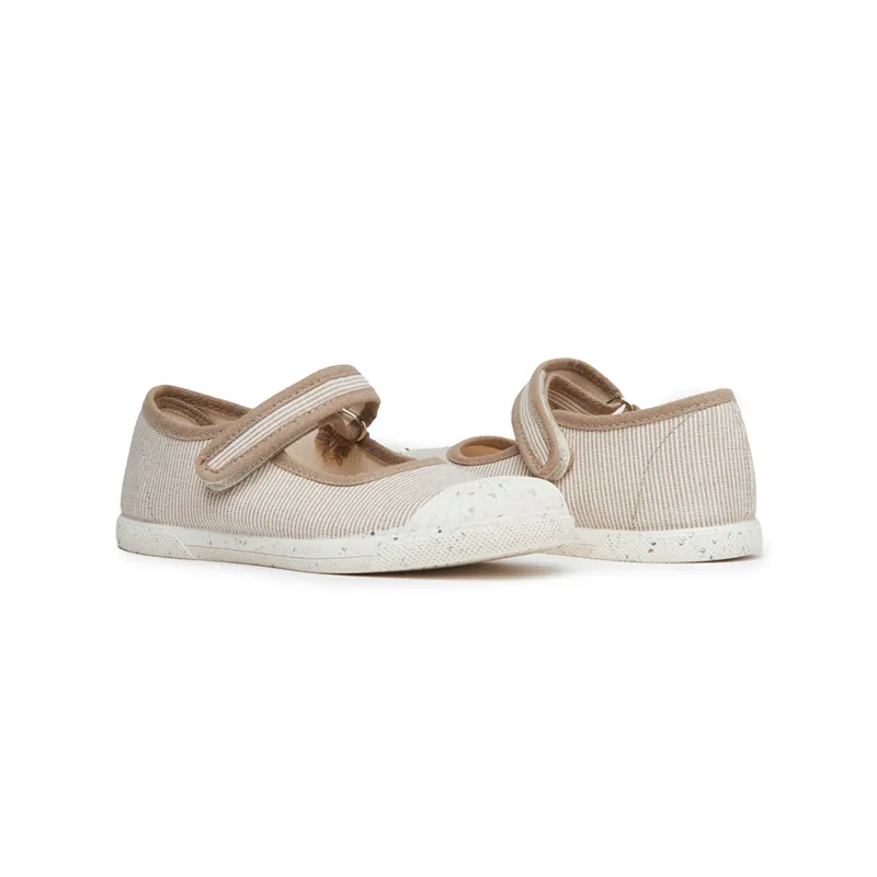 ECO-friendly Canvas Mary Jane Sneakers in Stripes by childrenchic