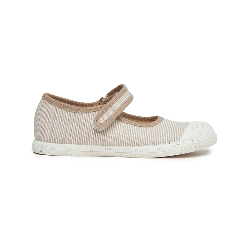 ECO-friendly Canvas Mary Jane Sneakers in Stripes by childrenchic