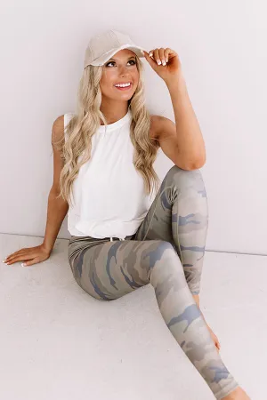 Espresso Run High Waist Camo Active Legging