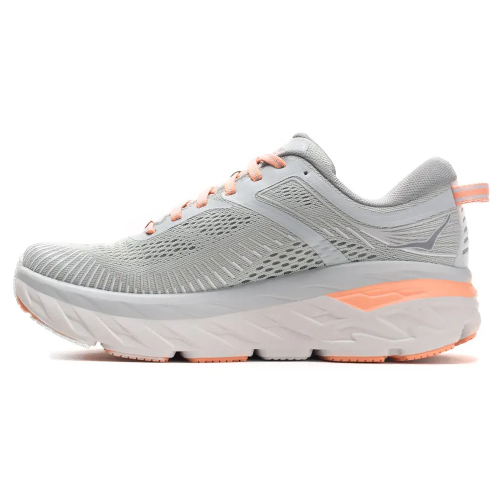 Hoka Womens Trainers Bondi 7 Lace-Up Low-Top Running Sneakers Mesh - UK 8.5