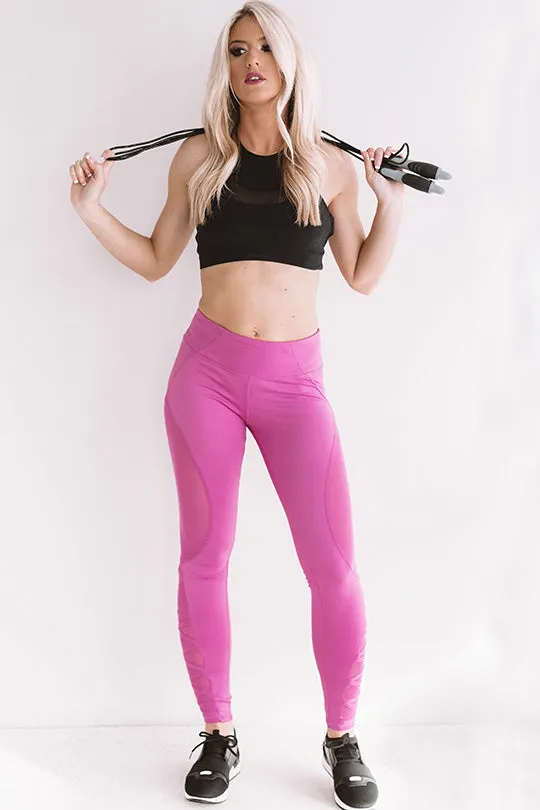 Hustle And Glow High Waist Mesh Legging