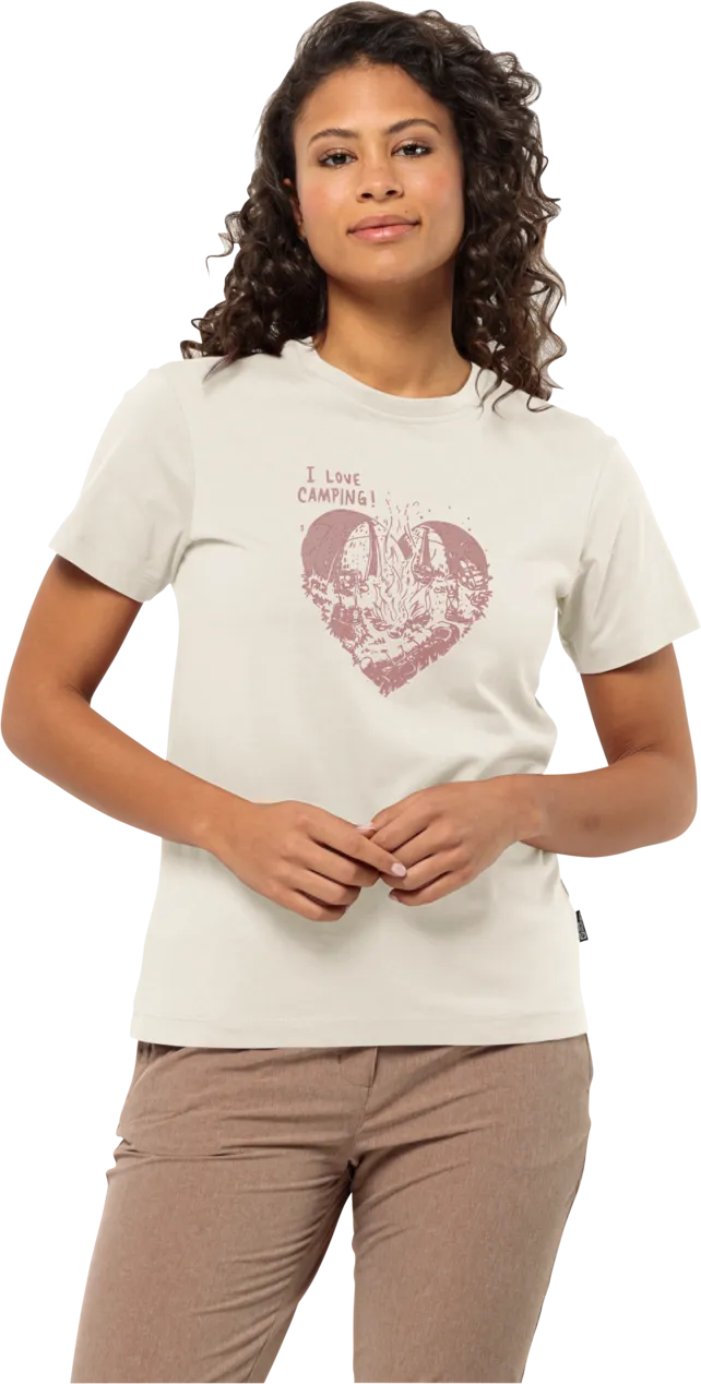 Jack Wolfskin Women&#x27;s Camping Love T Cotton White | Buy Jack Wolfskin Women&#x27;s Camping Love T Cotton White here | Outnorth