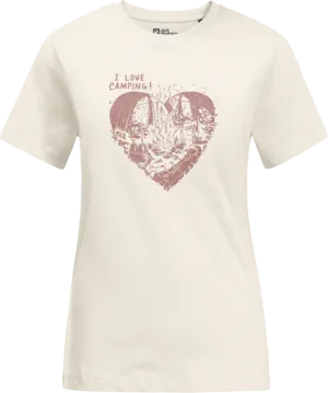 Jack Wolfskin Women&#x27;s Camping Love T Cotton White | Buy Jack Wolfskin Women&#x27;s Camping Love T Cotton White here | Outnorth
