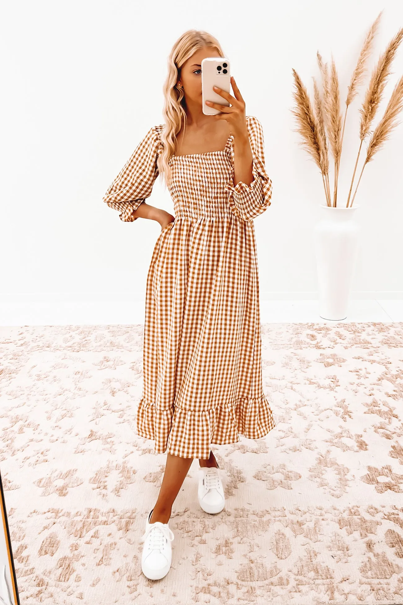 Julius Midi Dress Brown