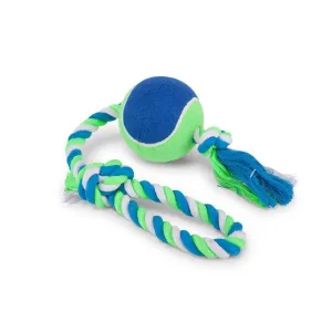 Kazoo Twisted Rope Sling Tennis Ball Medium Dog Toy