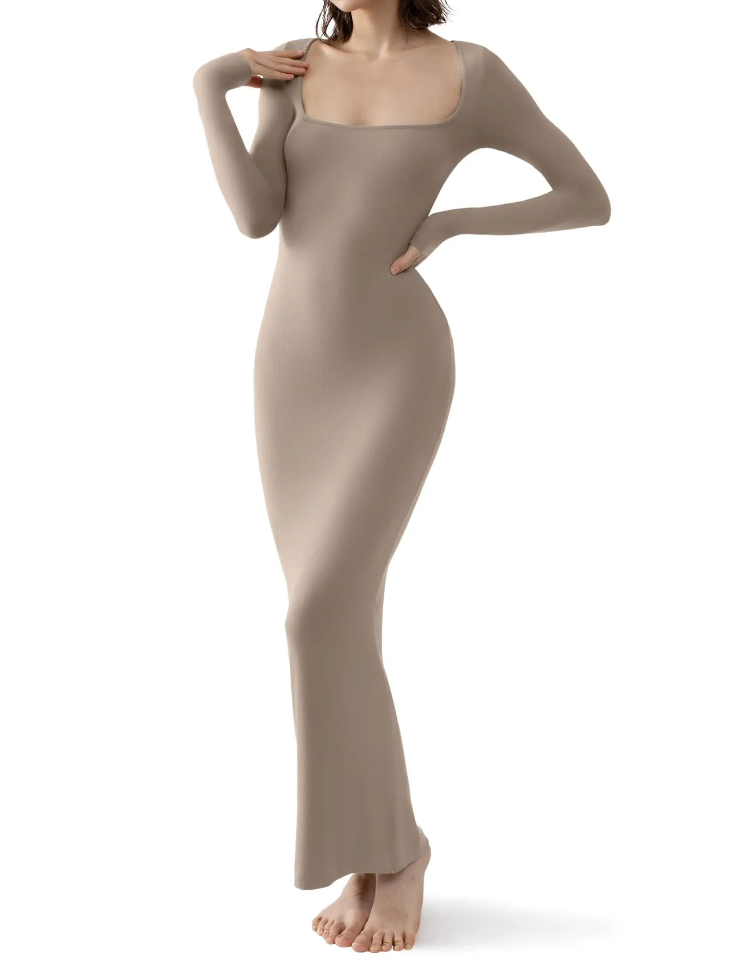 Long Sleeve Dressfor Women Maxi Dresses Dupes Bodycon Dresses for Women Jet Black Small