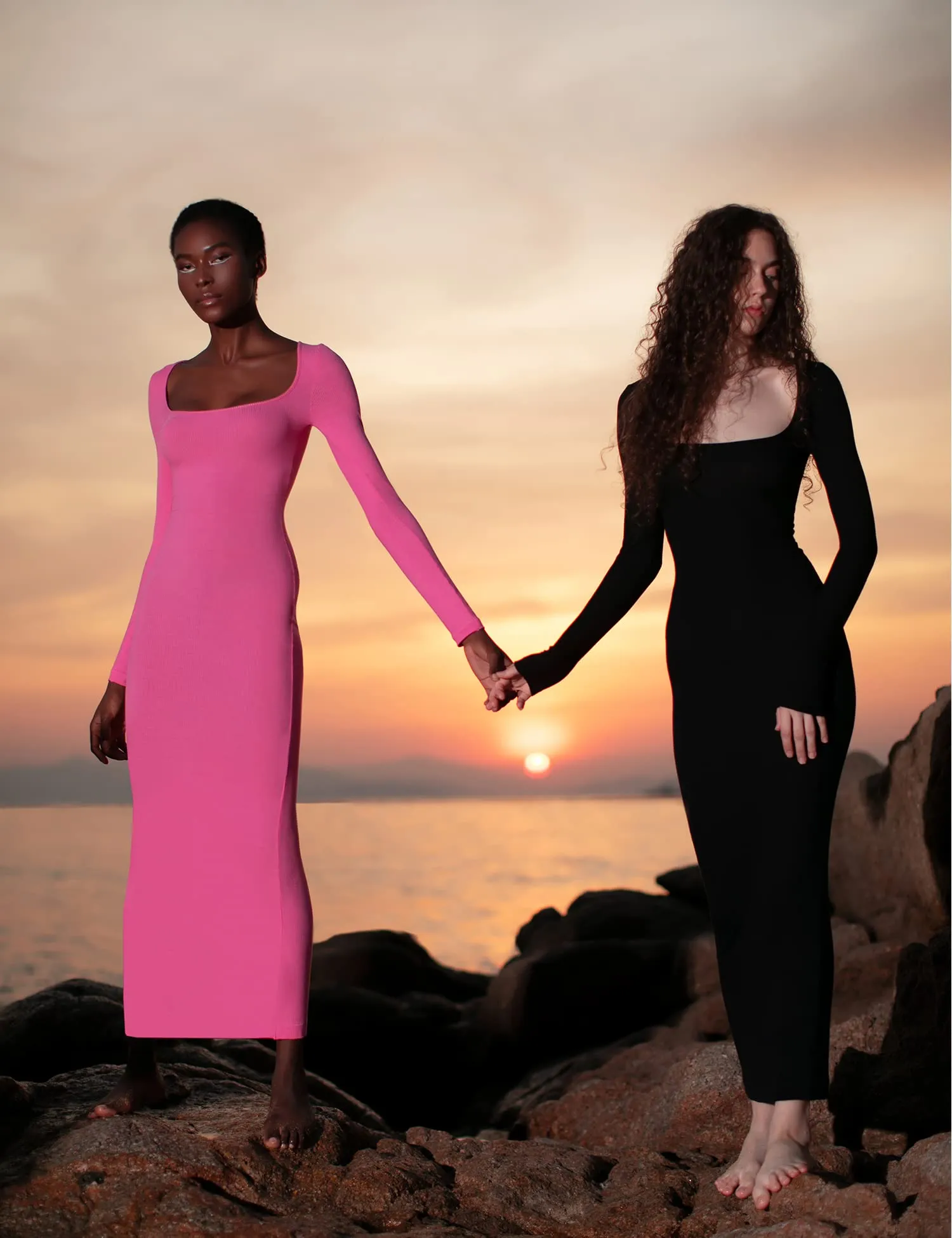 Long Sleeve Dressfor Women Maxi Dresses Dupes Bodycon Dresses for Women Jet Black Small