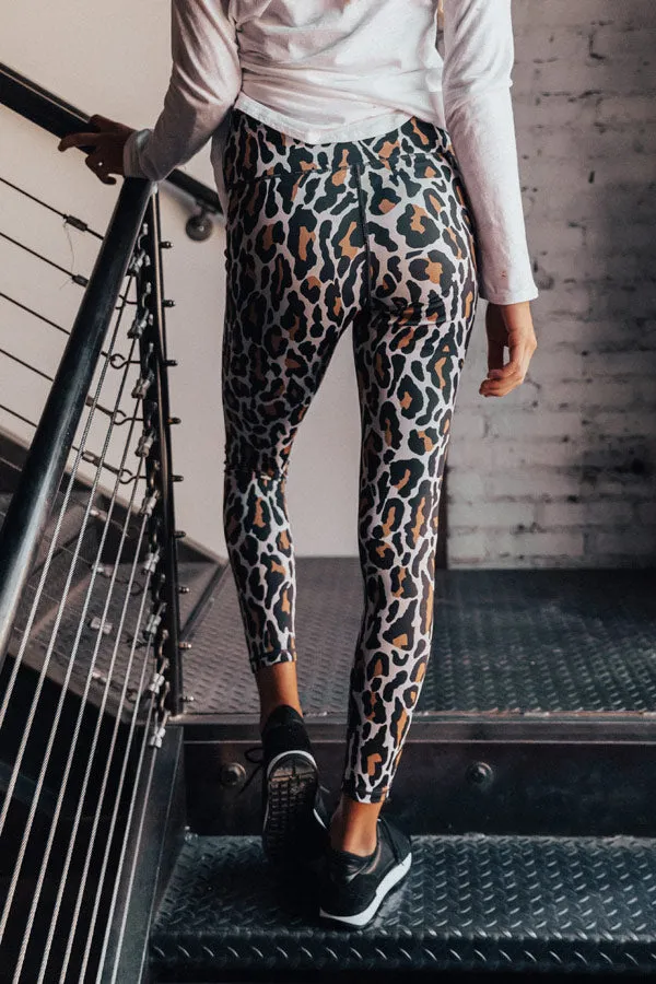 Love To Laugh Leopard High Waist Active Legging in Black
