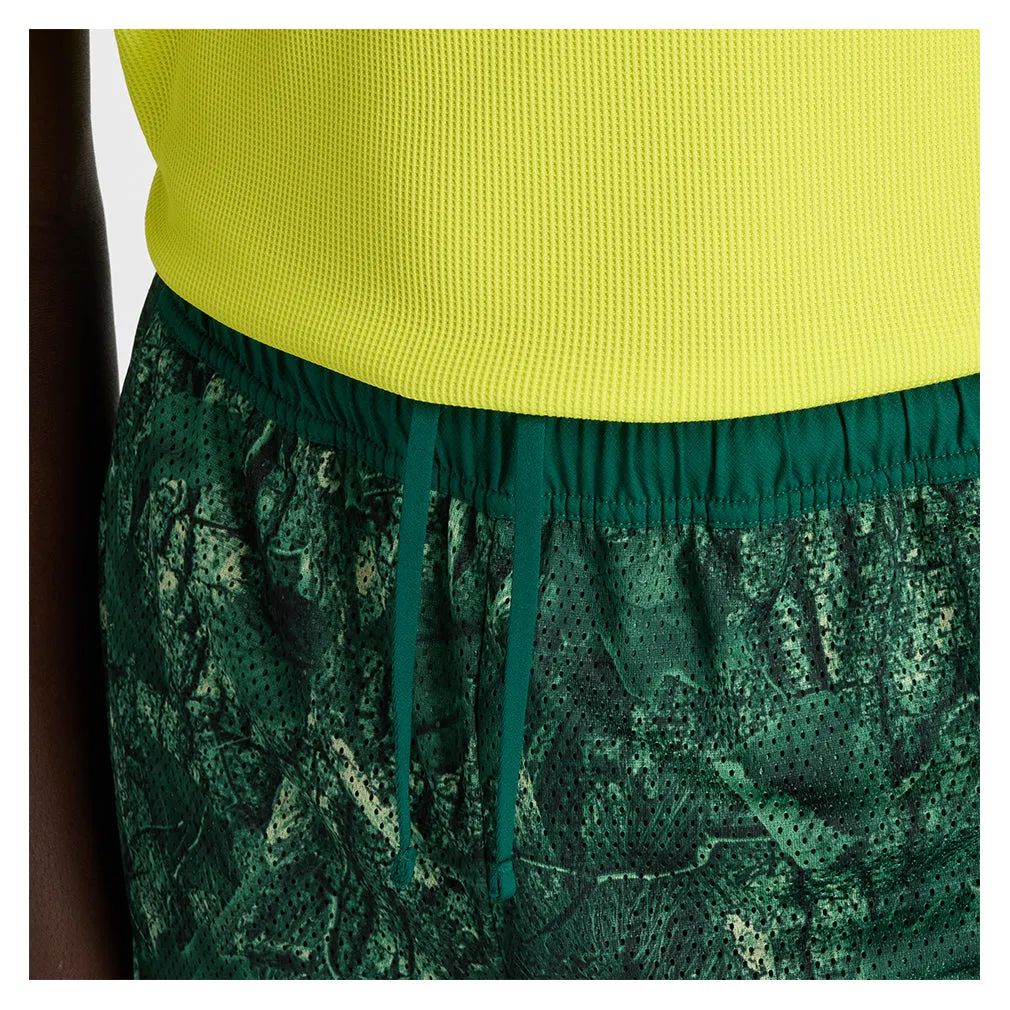 Men`s Printed Tournament Mesh Tennis Short Marsh Green