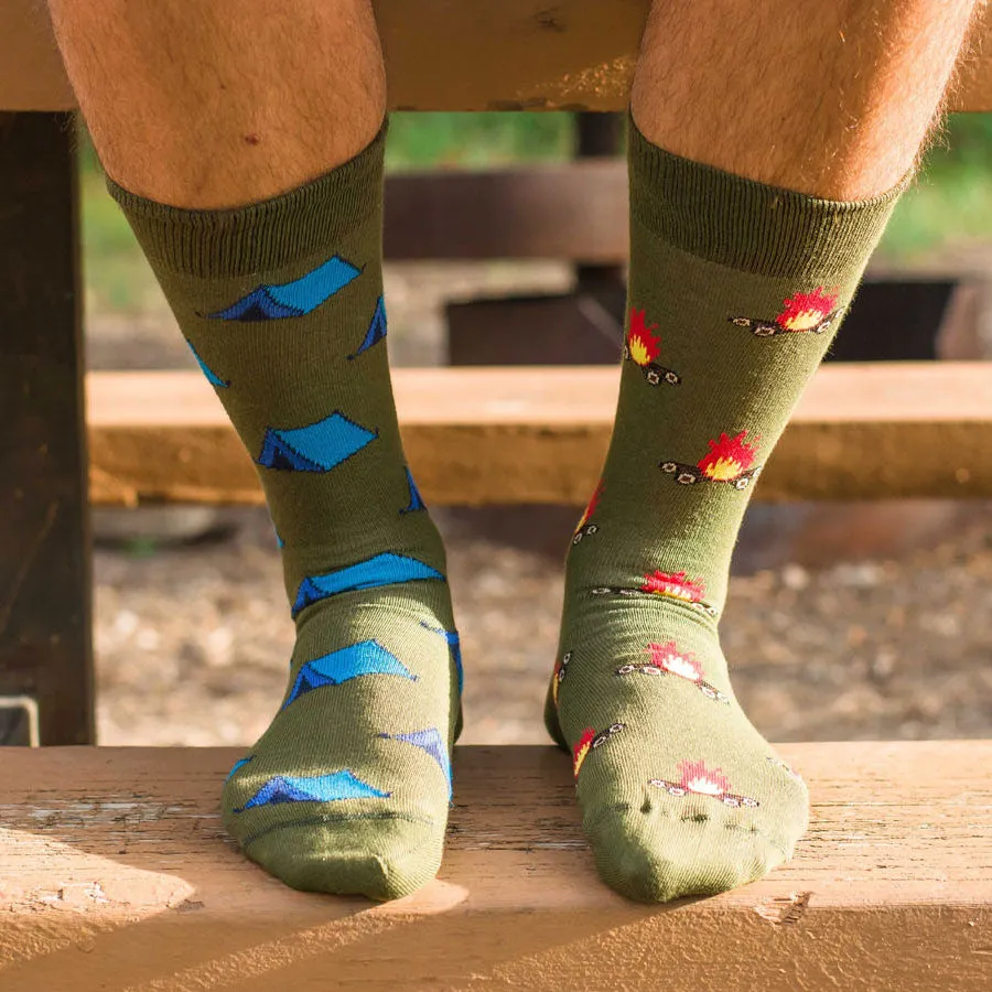 Men's Tent and Campfire Socks