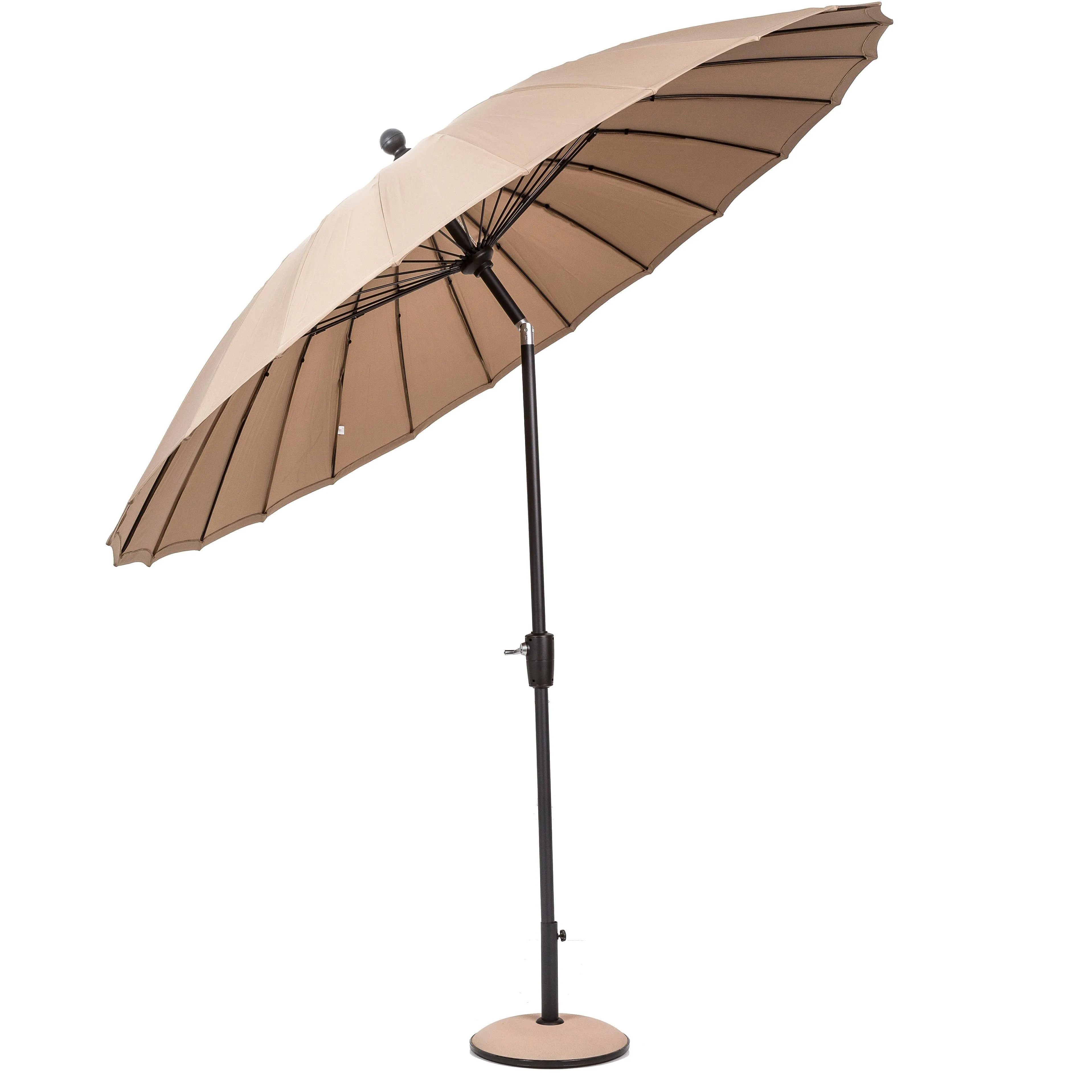 Norfolk Leisure Geisha Style Garden Parasol Umbrellas - 2.7m Crank Handle and Tilt - Taupe, Fuchsia, Lime, Purple, Aqua Outdoor Garden Patio