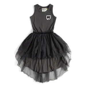 NUNUNU Tulle Tank Top Dress Graphite