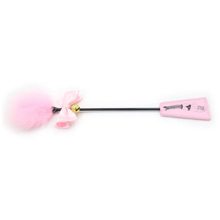 Pink Feather Tickler and Mistress Spanking Crop