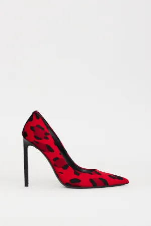 Red & Black Printed Heel