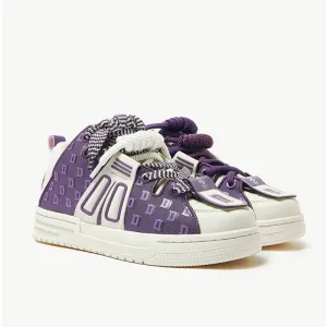 Sohiwoo Women Shoes for Men Tennis Retro Y2K Cow Leather Canvas Punk Street Skateboard Shoes Fashion Sneakers Couples Sports Casual Shoe