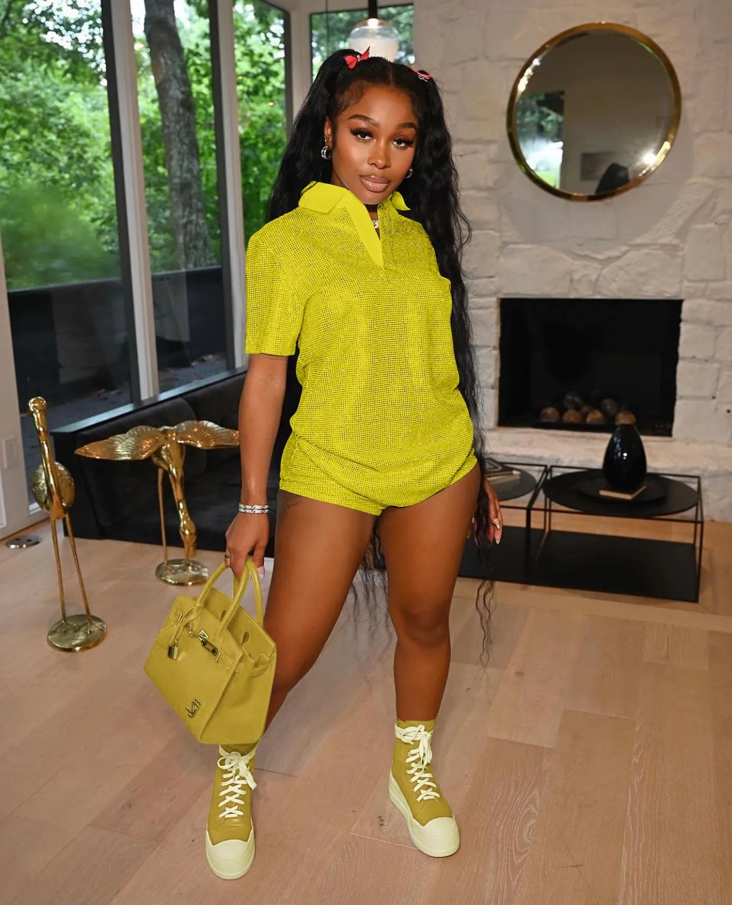 Sparkling Casual Shorts Set