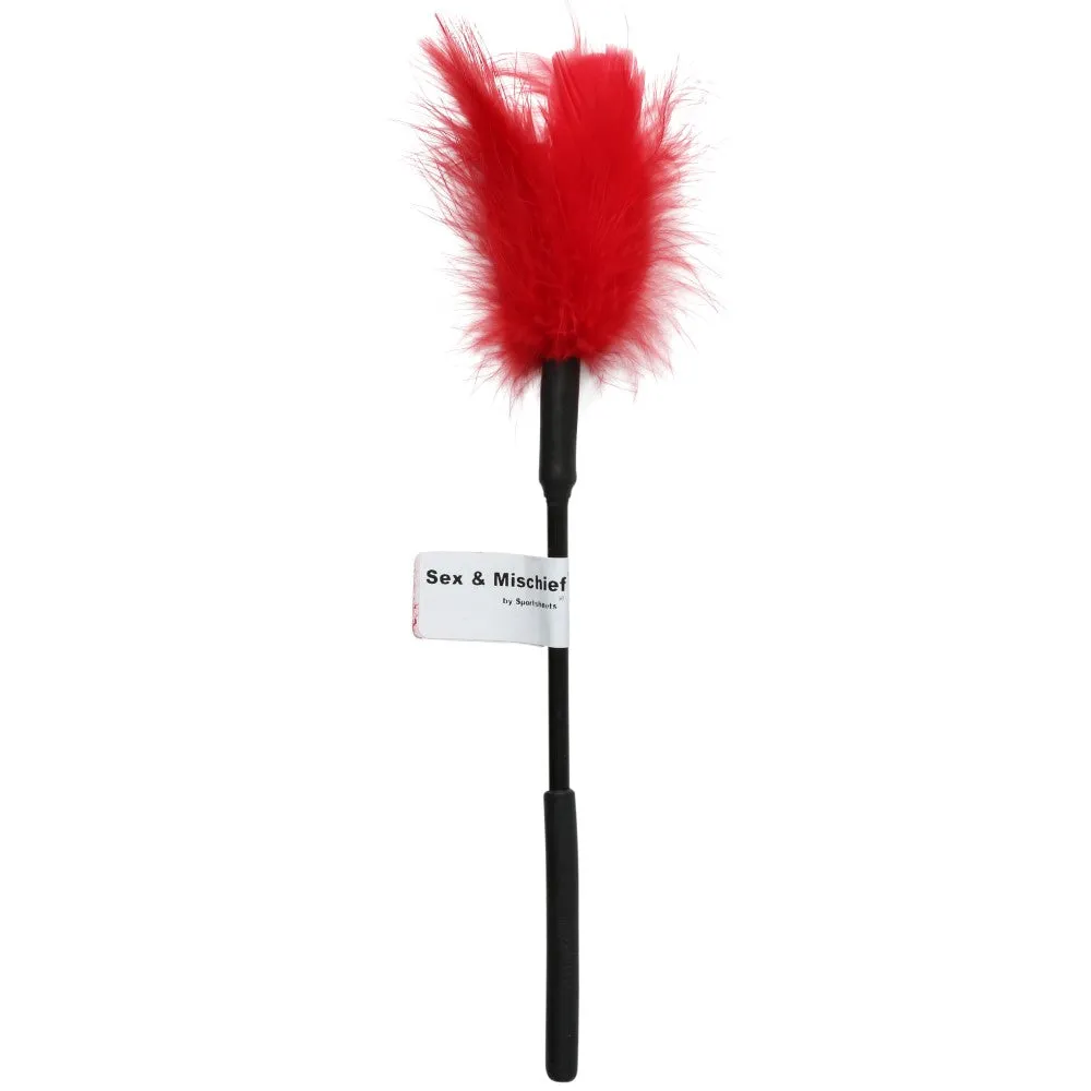 Sportsheets Sex & Mischief Feather Tickler Red