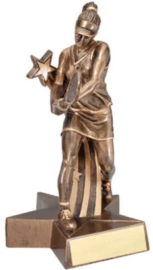 Superstars Series Resin Female Tennis 6-1/2  or 8-1/2  inch