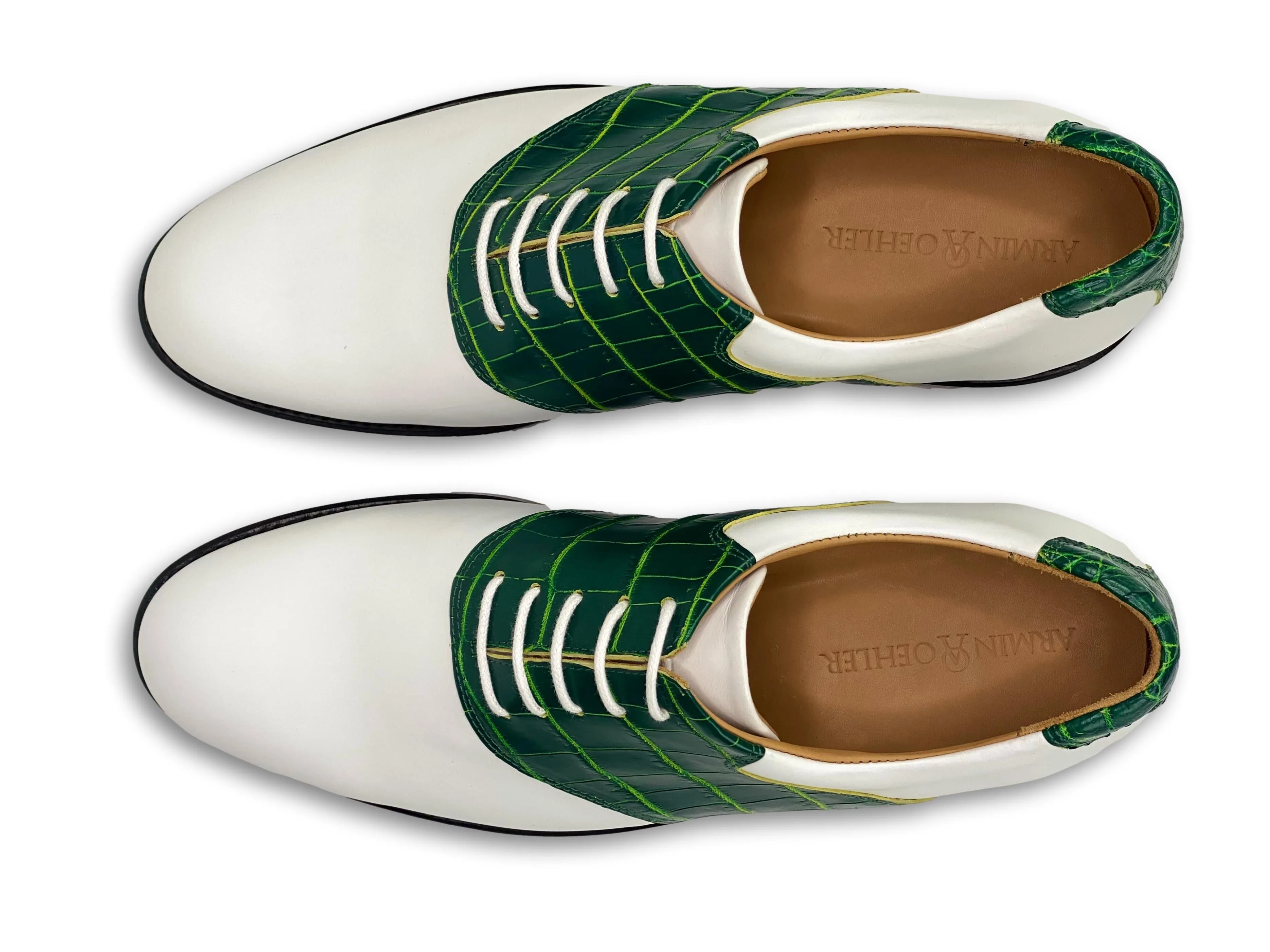Two-Tone Nile Crocodile Golf Shoe