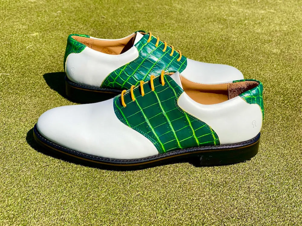 Two-Tone Nile Crocodile Golf Shoe