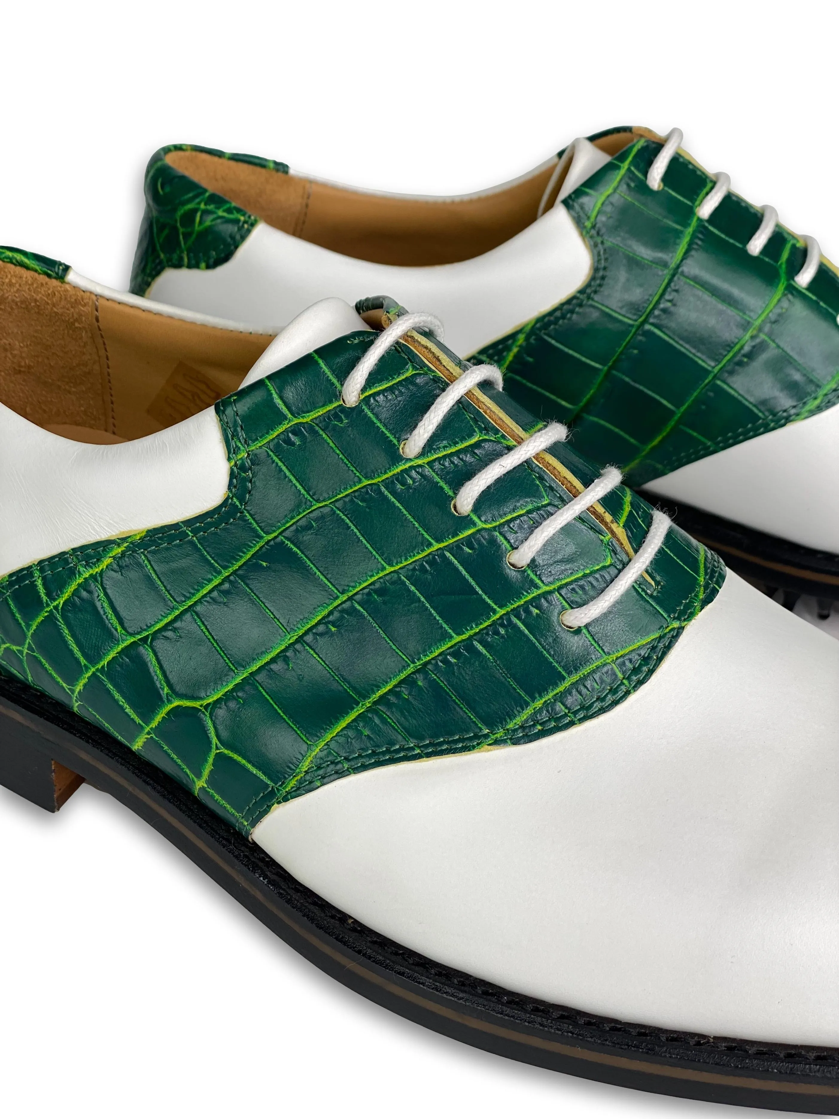 Two-Tone Nile Crocodile Golf Shoe