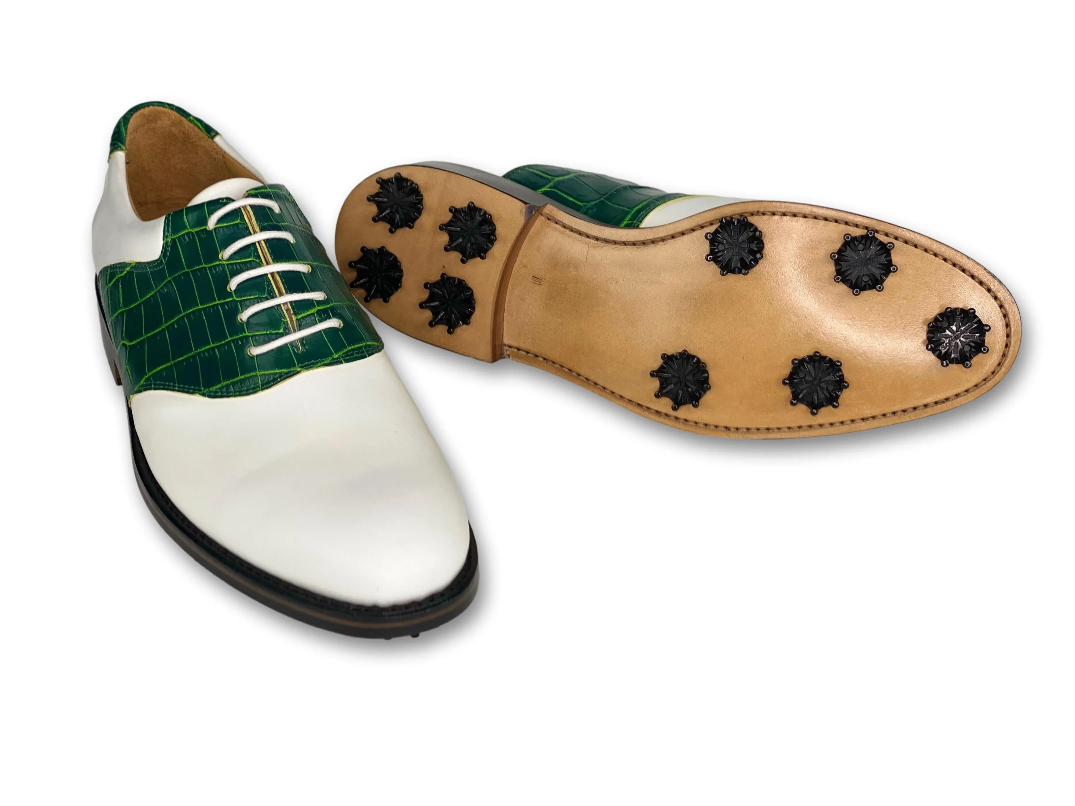 Two-Tone Nile Crocodile Golf Shoe